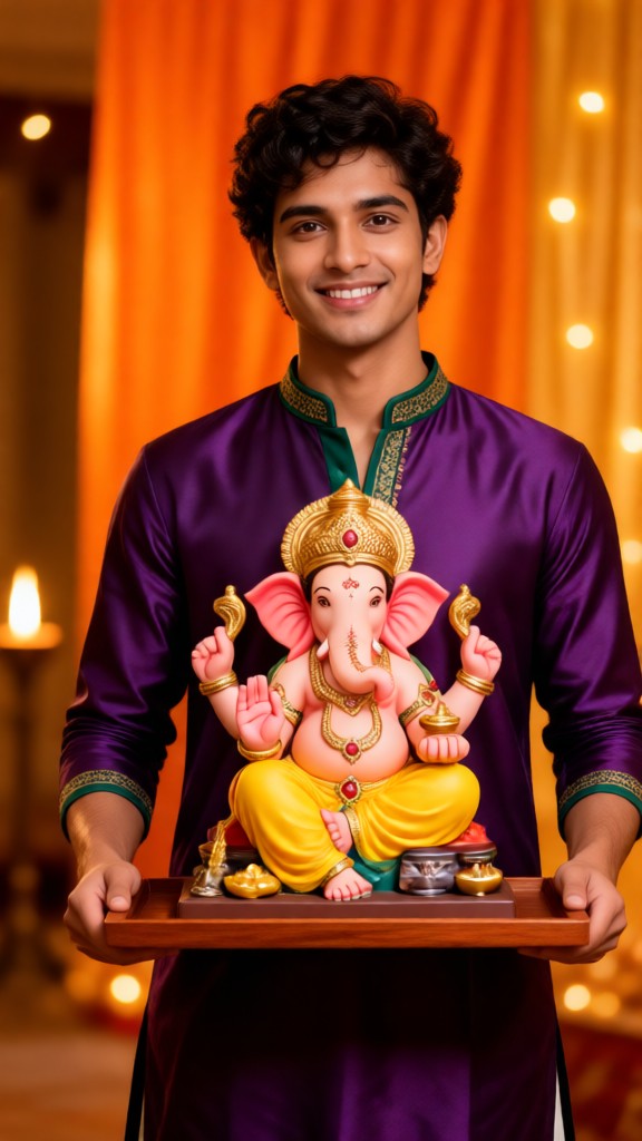 A photo with the Elephant-Headed God image