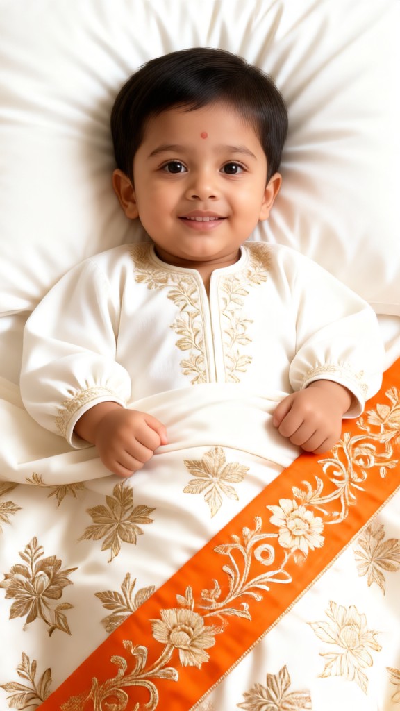 The baby is lying in bed-02 image