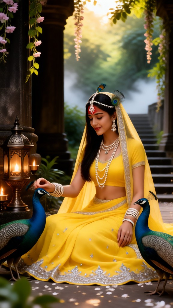 Green Sari Photo Shoot image