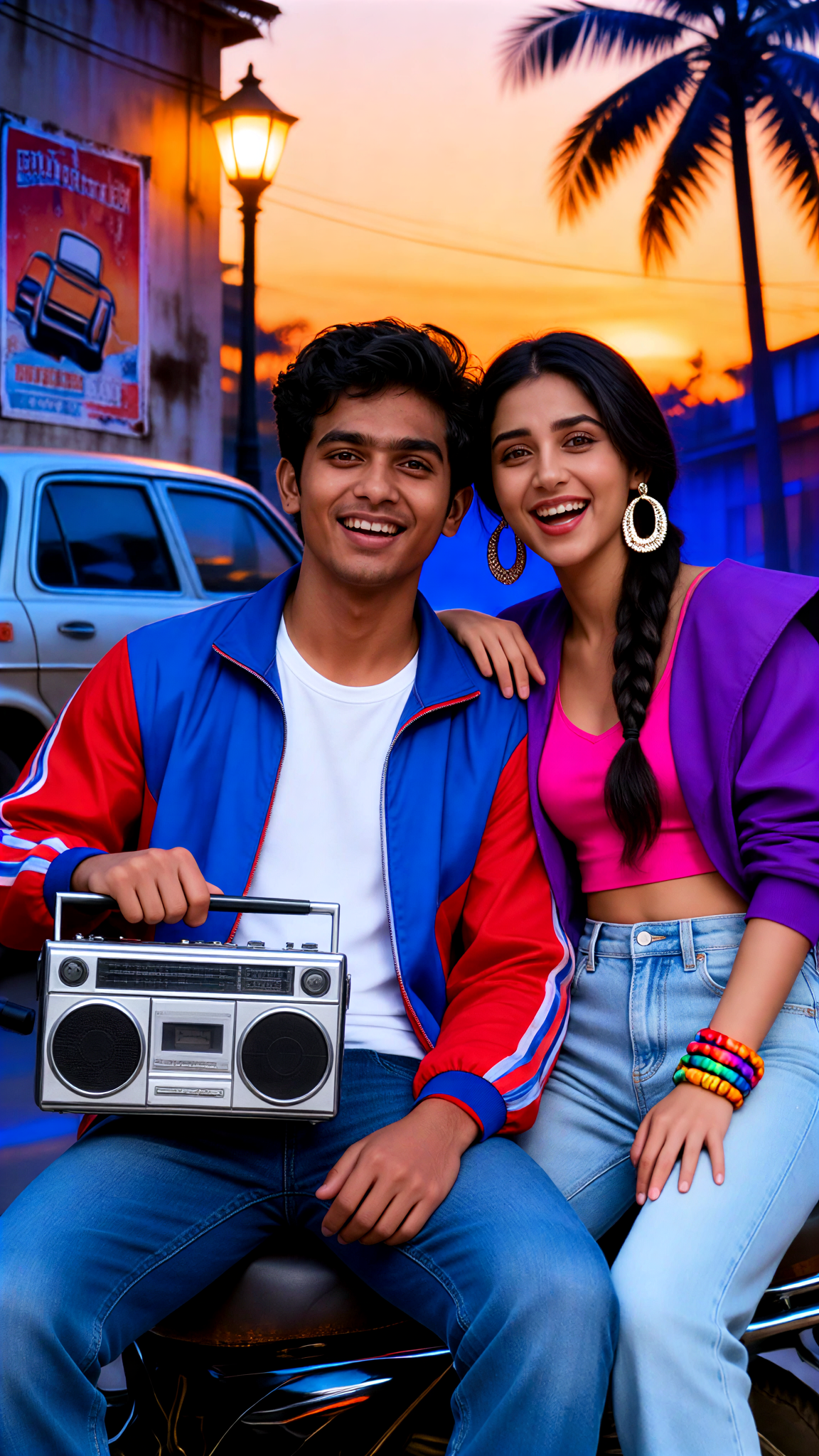 1980s Laughing Beside the Boombox image