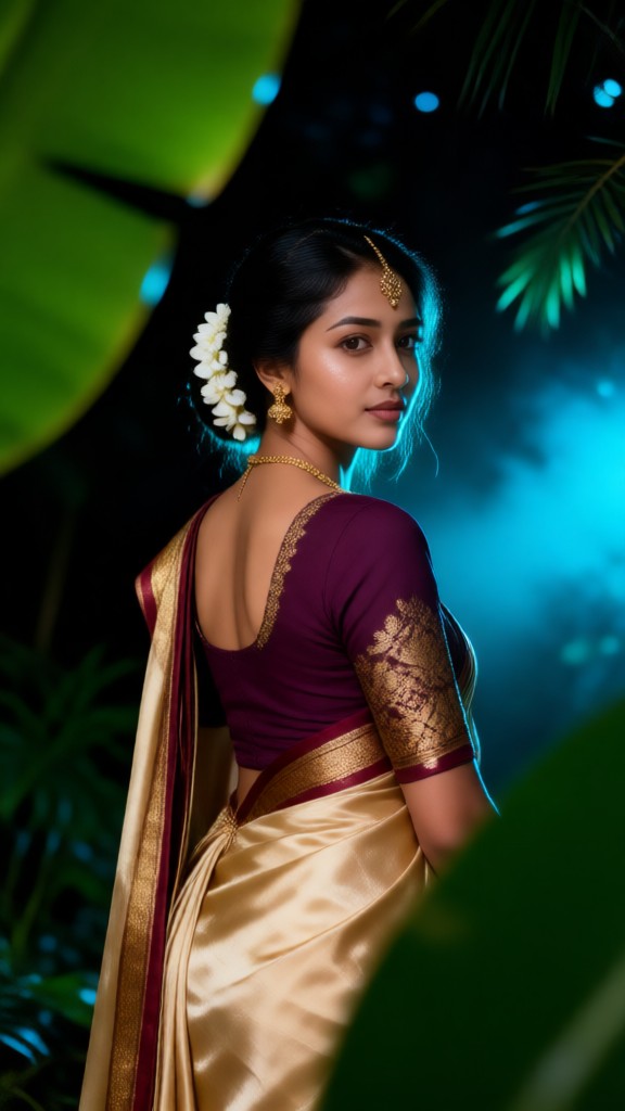 Beautiful Woman At Night  image