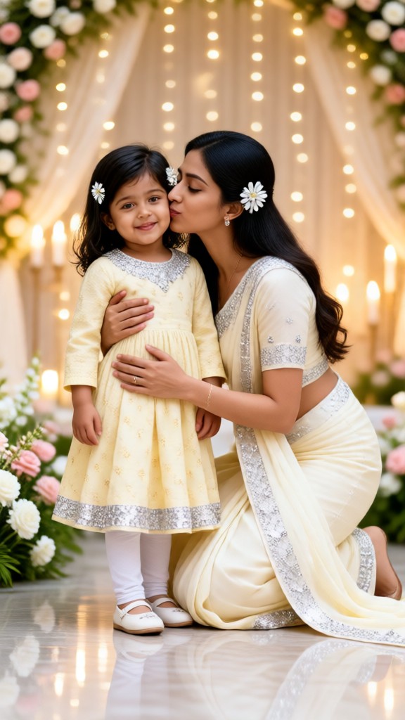 Vistell: Mother-Daughter Photos in Color-Changing Saris image