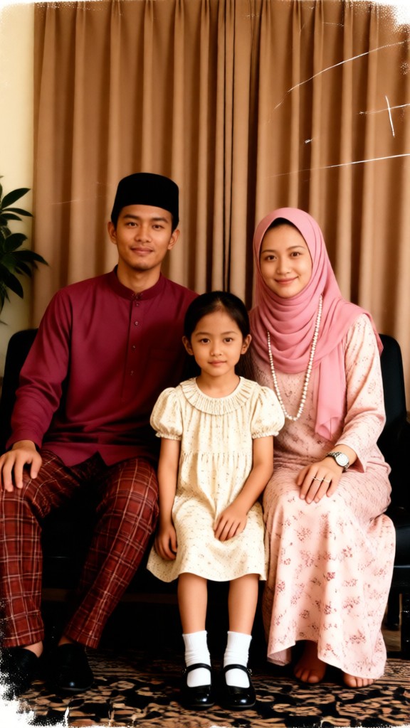 Vintage family photograph image