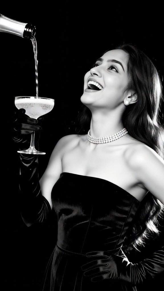 The Black-and-White Champagne Girl-03 image
