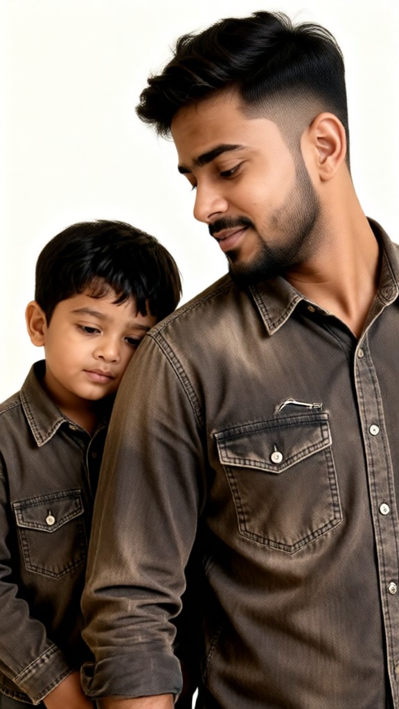 Father and Son,Brown Jackets image