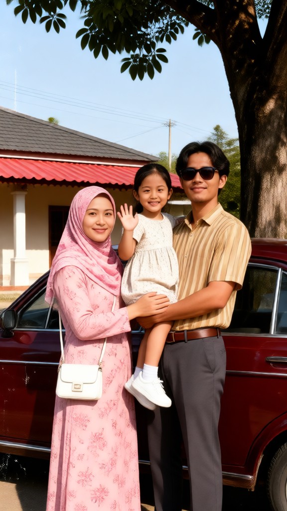 Vintage family photograph image