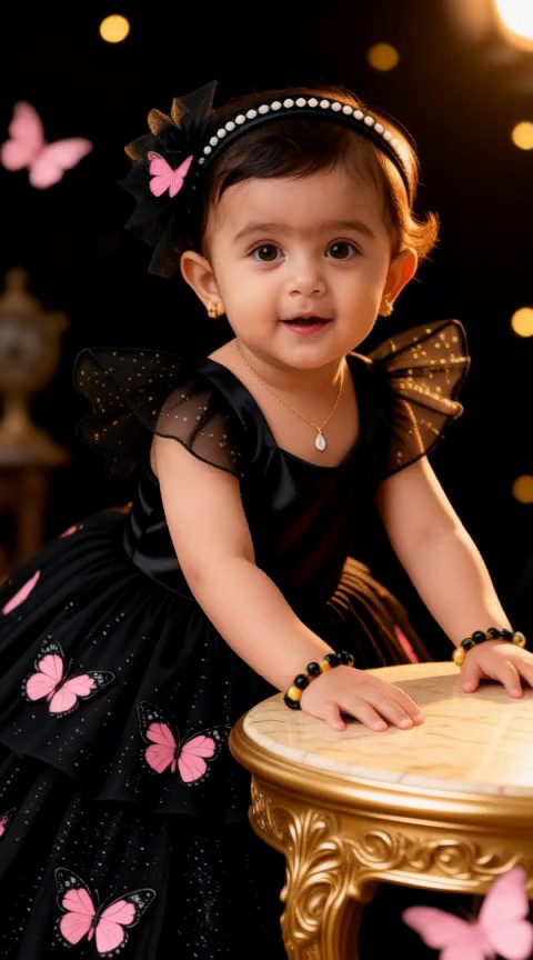 Black butterfly with a childlike feel image
