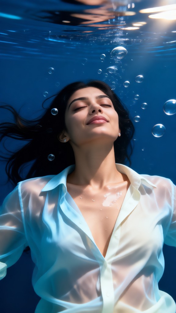 Sensual and Ethereal Underwater Light and Shadow image