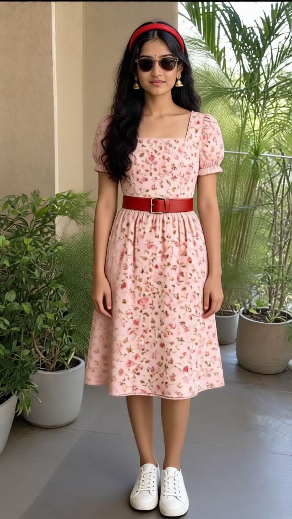 '80s Pink Dress Girl image