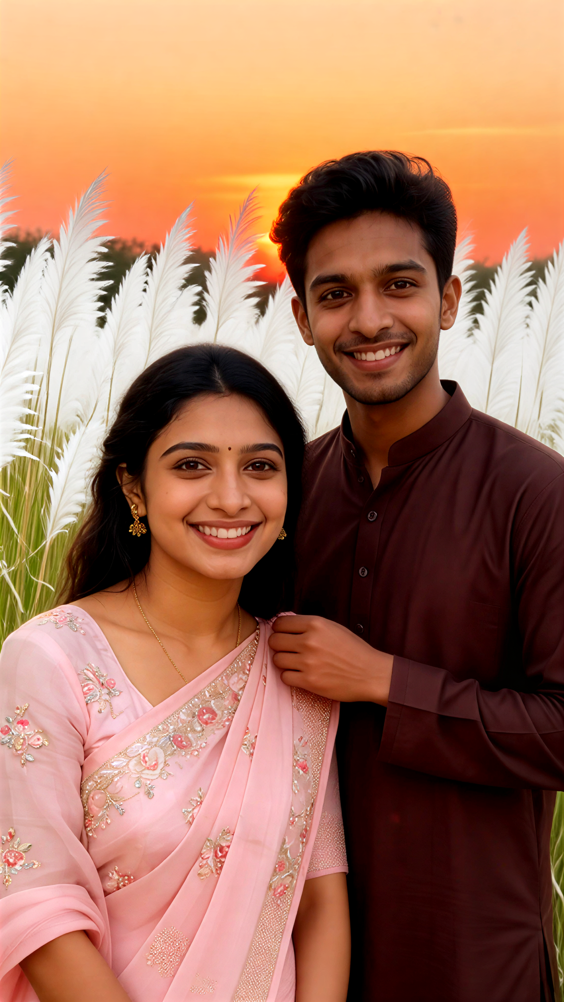 Front Sari Couple image