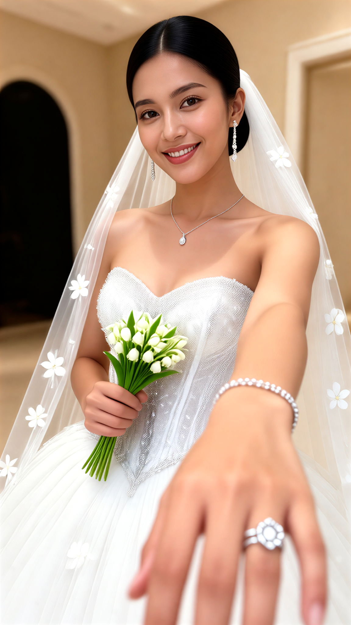 Pure White Wedding Dress image