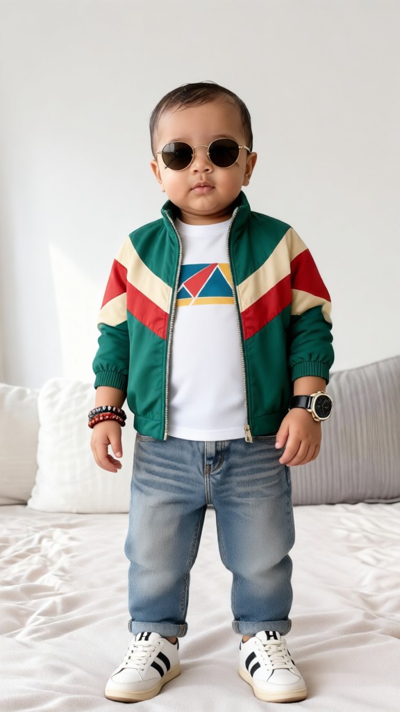 '80s Baseball Jacket Baby Boy image