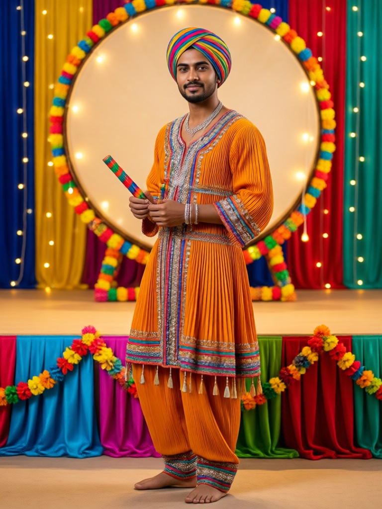 Navratri Drum Stage Kediyu Look image