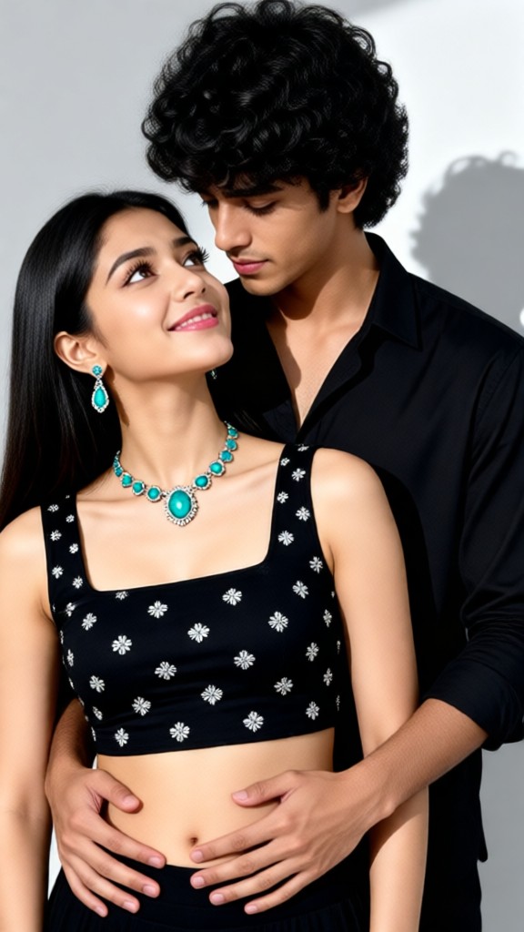 Casual Black Photo Shoot for Couples image
