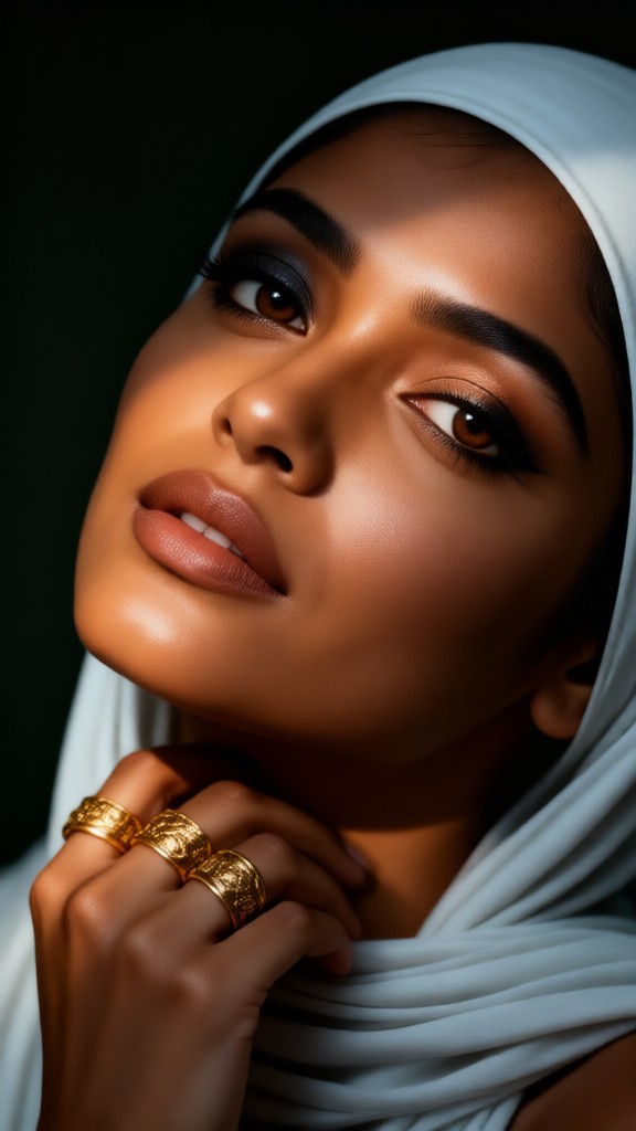 Atmospheric Headscarf Portrait Photos image