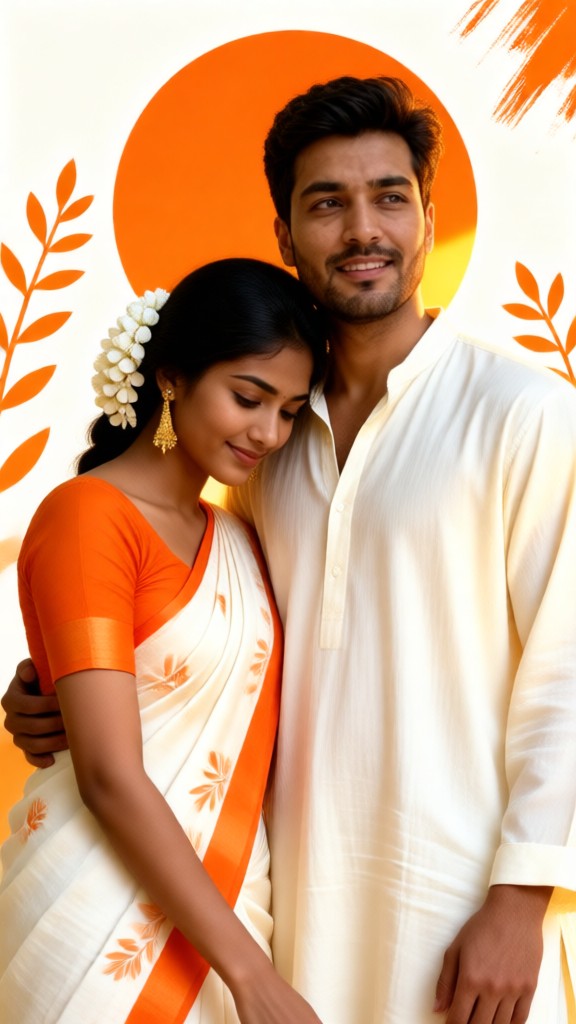 Orange Poster of a Couple image