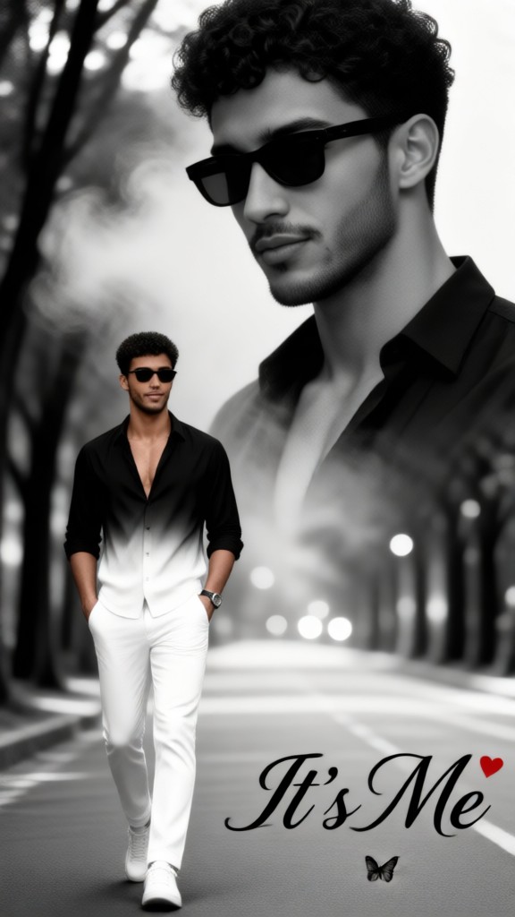 Handsome man in black and white-Brazil image
