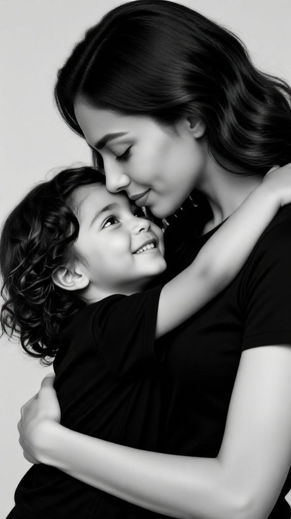 Black-and-white filter wallpapers for mums and babies image