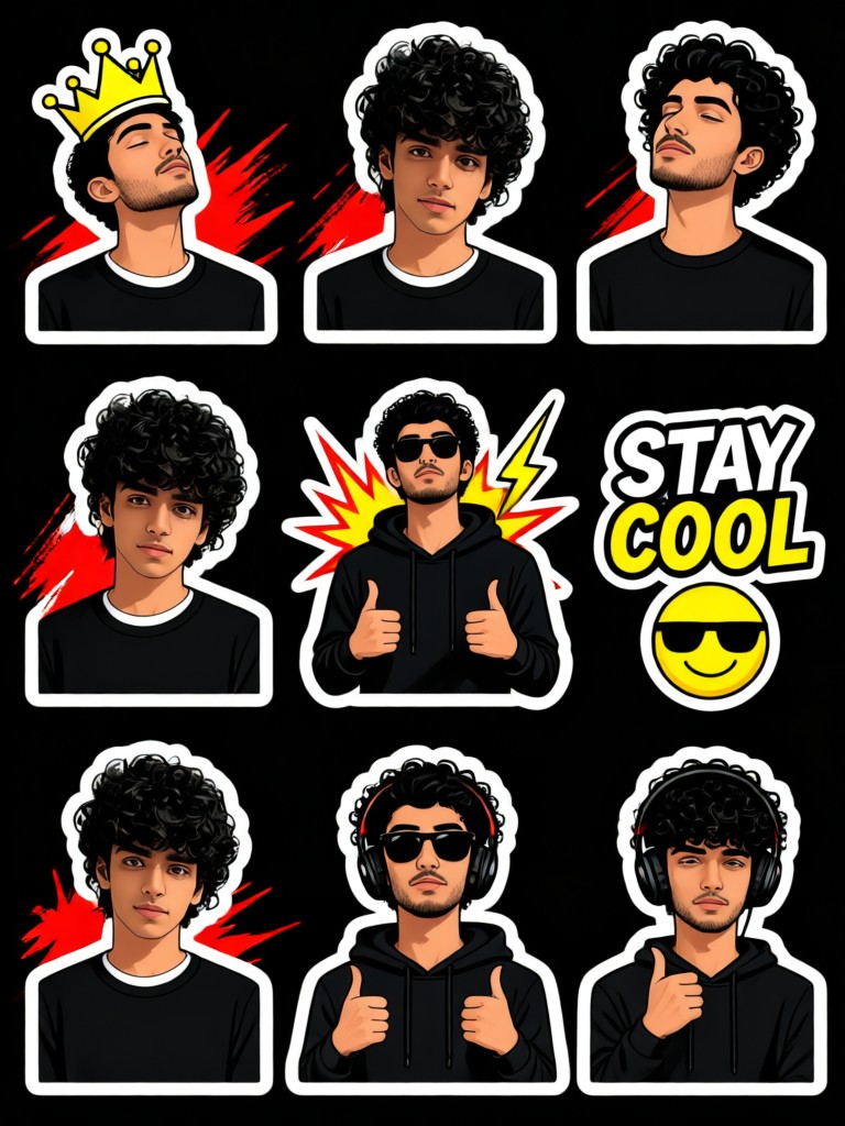 Cartoon Sticker Emojis image