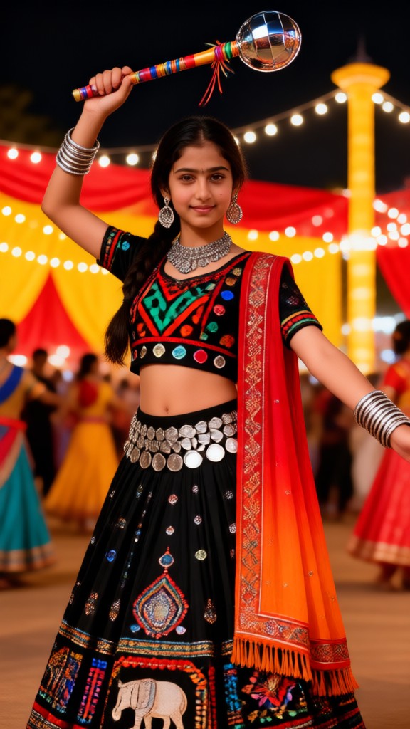 Dancing during Navaratri image