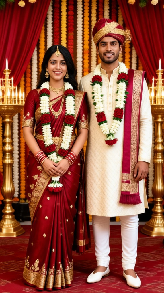 Traditional Wedding Attire Photo Shoot for Couples image
