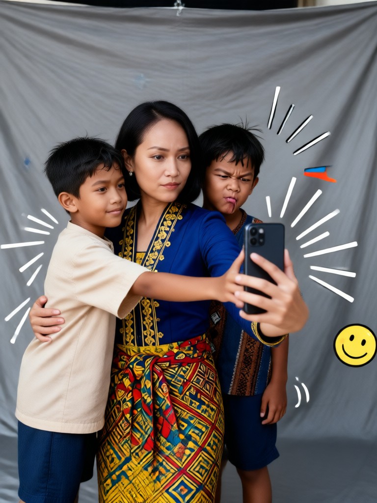Funny selfie image
