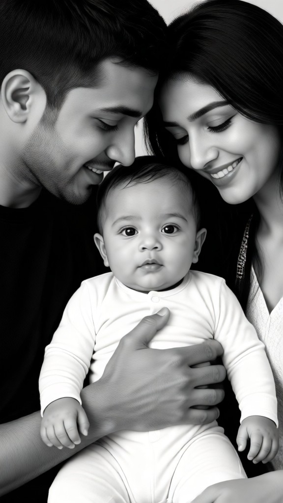 Black-and-White Family Photos image
