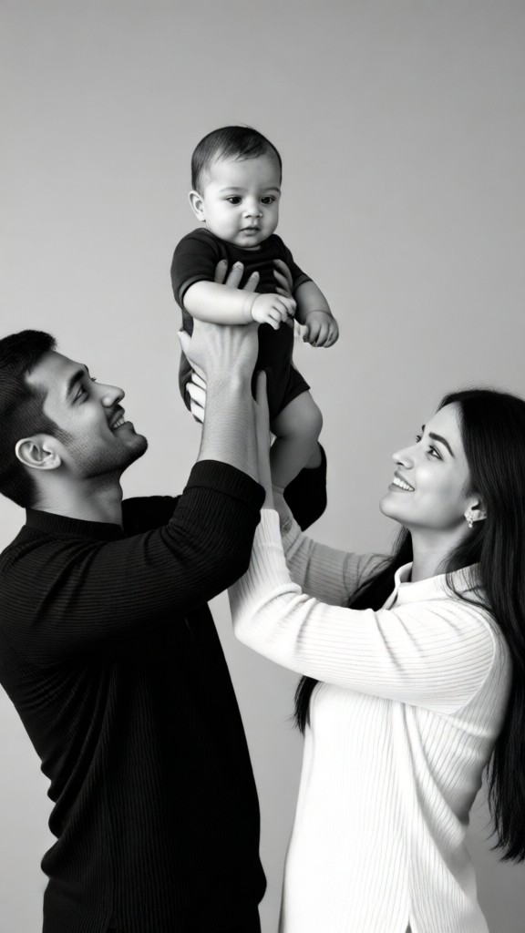 Black-and-White Family Photos image