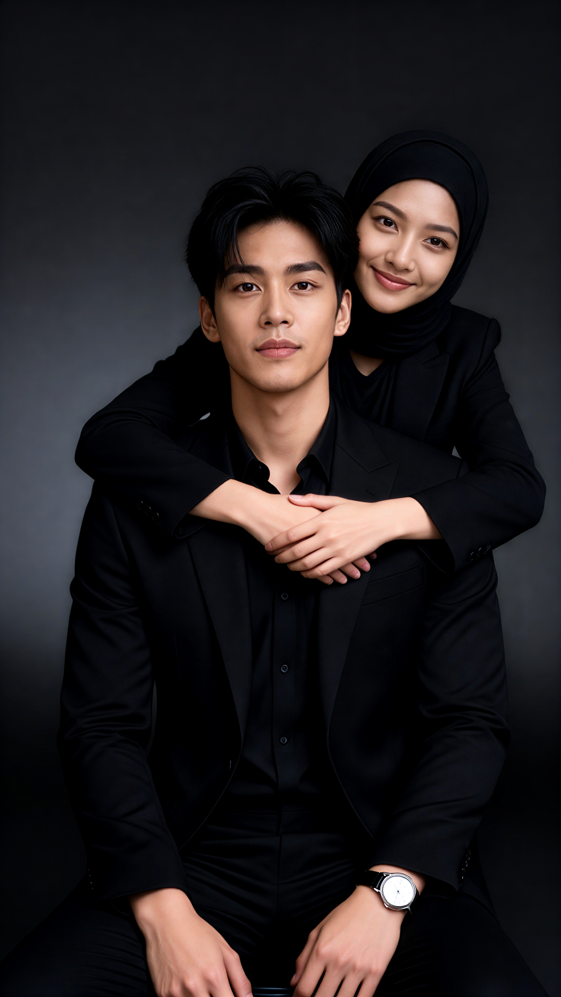 A Couple Hugging image