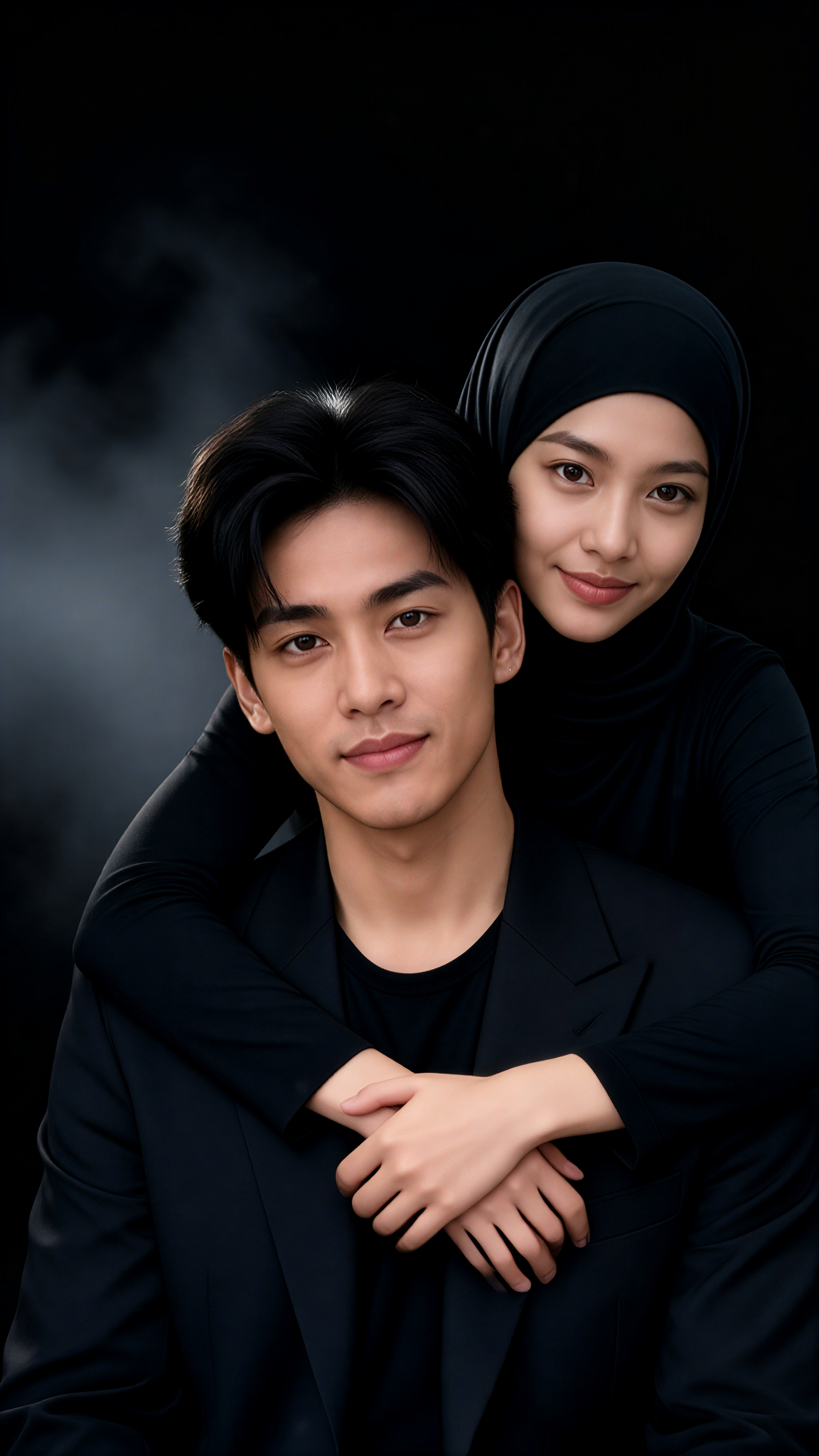 A Couple Hugging image