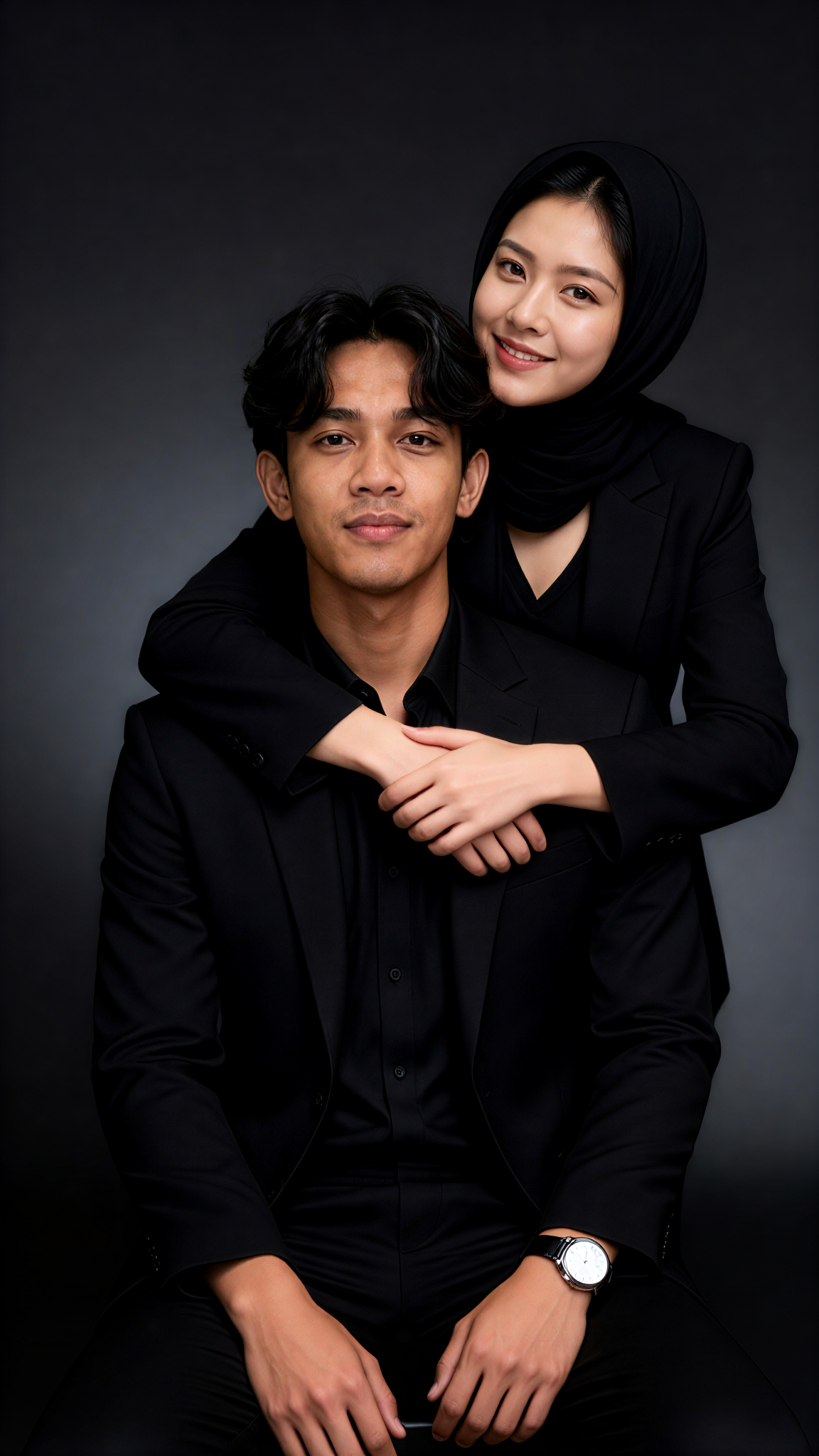 A Couple Hugging image