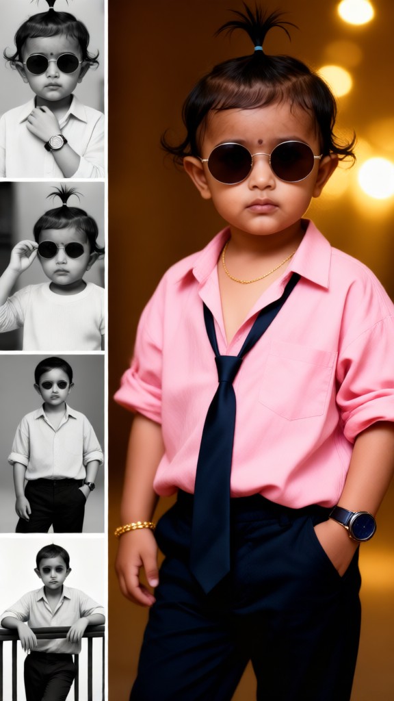 Four-Panel Grid of Children's Sunglasses image