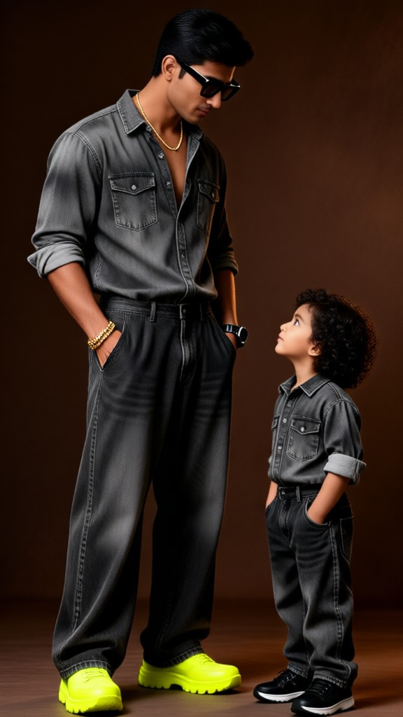Vistell Parent-Child Denim Portrait Session image