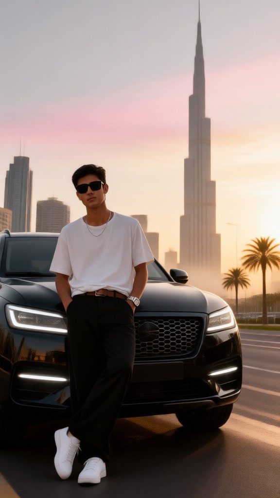 Luxury cars on the Dubai scene image