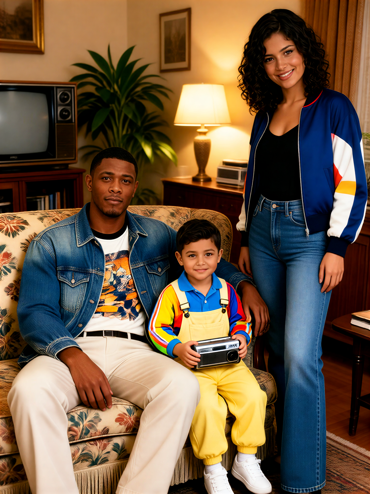 Wohnzimmer TV Familie image