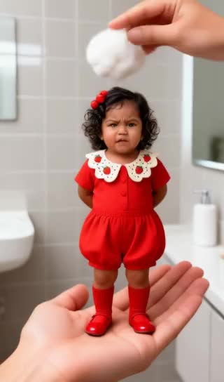 Cute Baby Taking a Bath image