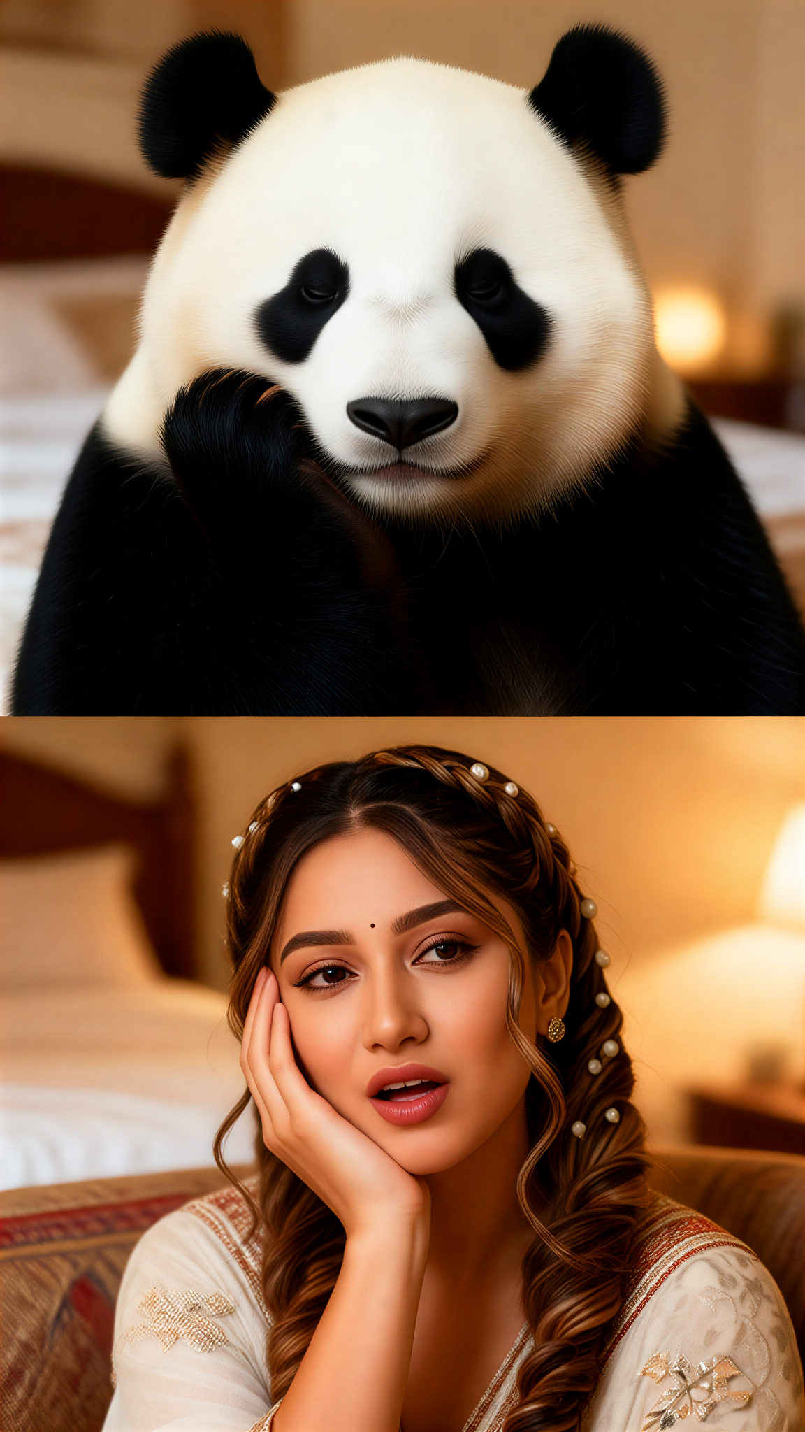 Cara dormida del panda image