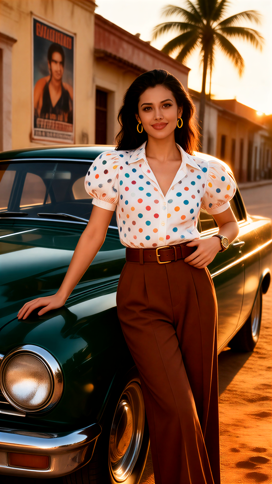1980s Fashion Puff Sleeves by the Vintage Car image