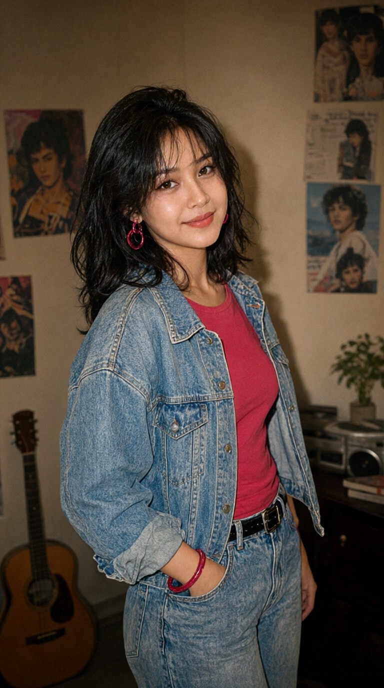 Woman Taking Selfie in the '80s-03-I image