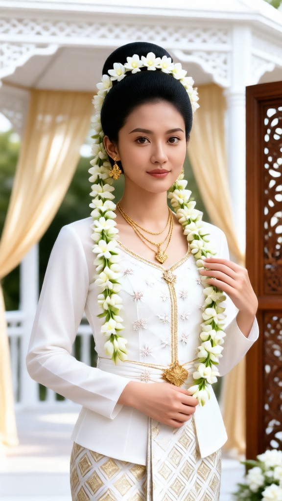 Weißer Jasmin Cascade Pengantin image