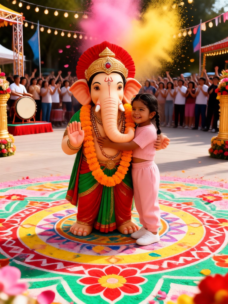 Rangoli Square Feier Umarmung image