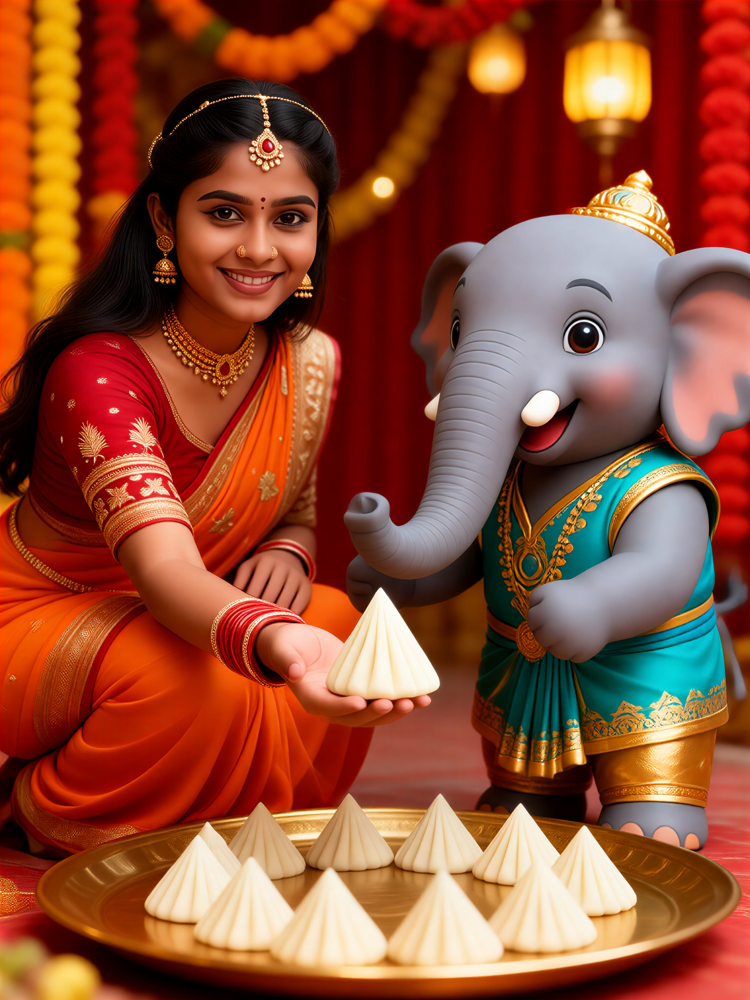 在Ganesh Chaturthi提供第一個Modak image