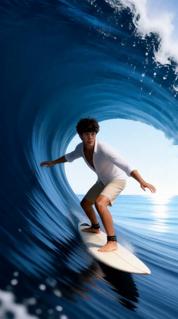 Simulated surfing image
