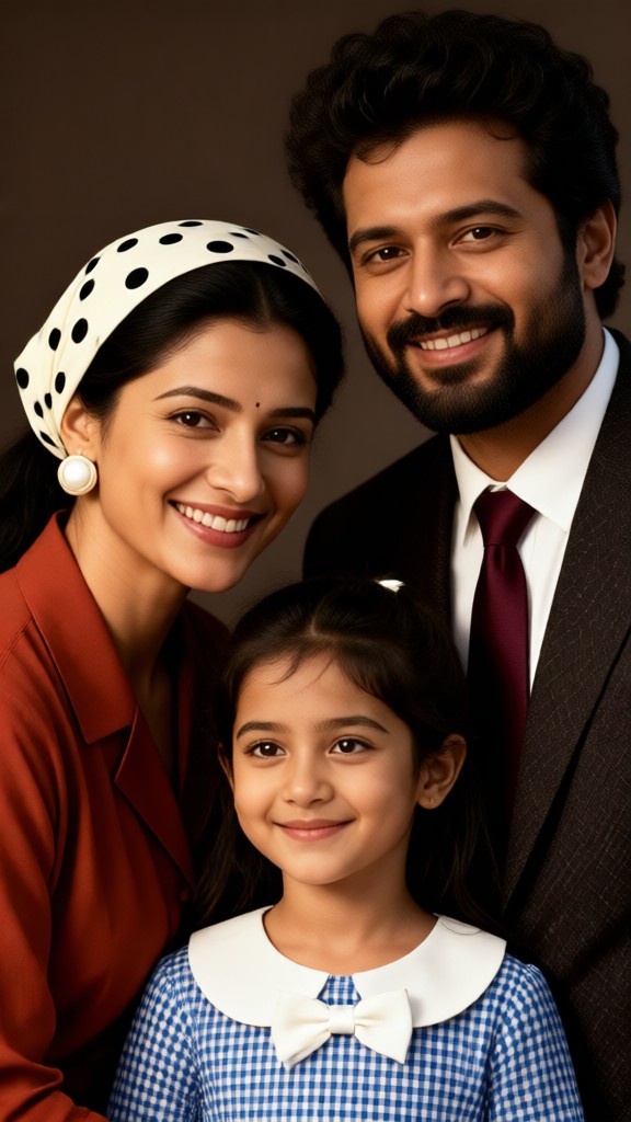 Vintage family photograph image