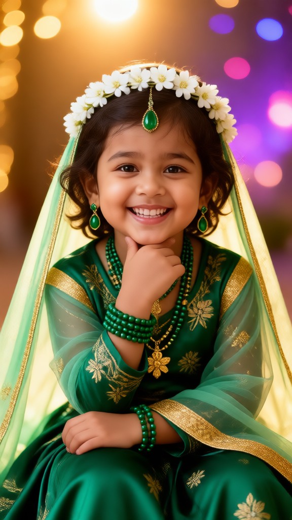 Niña princesa verde image