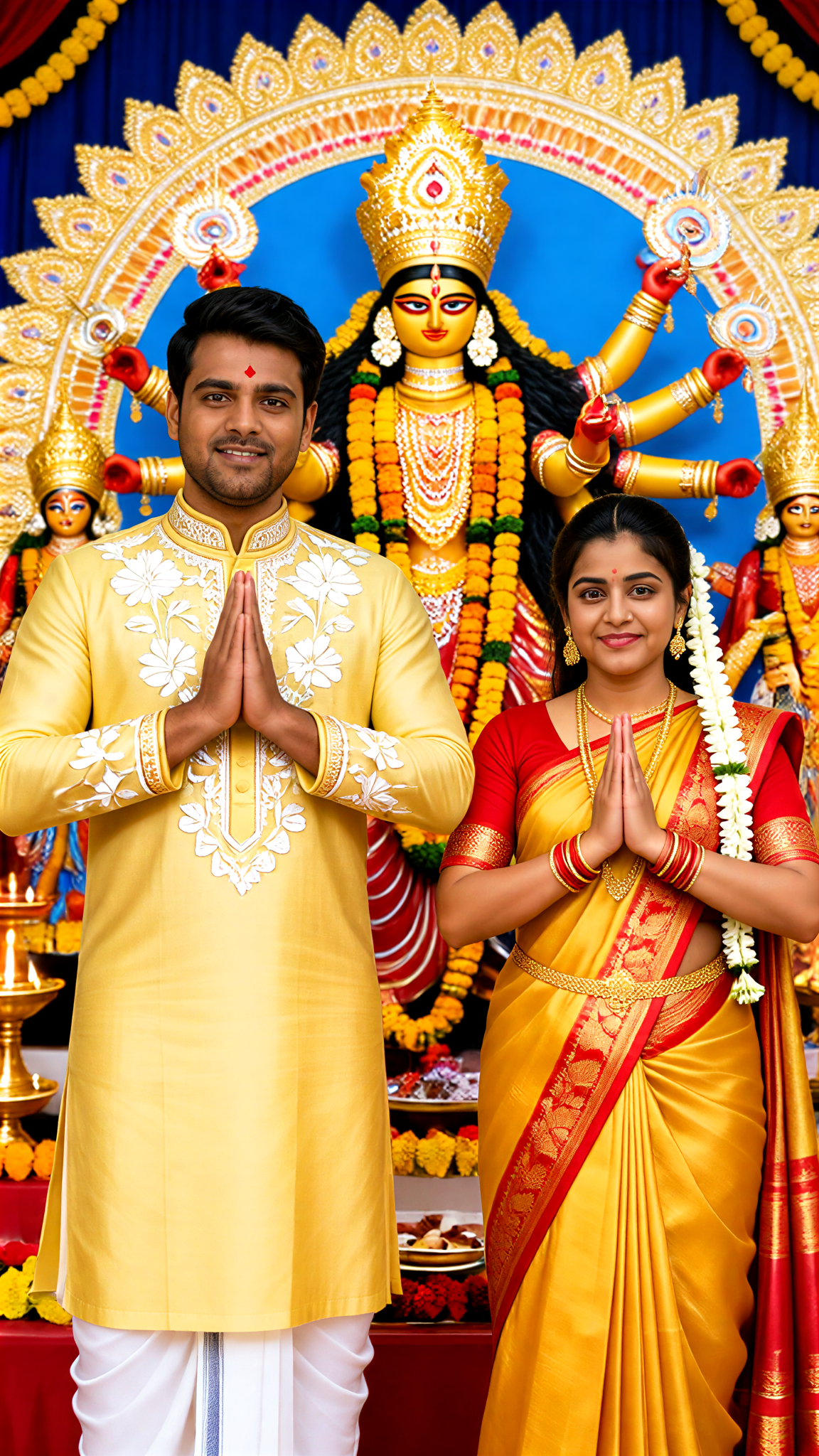 Navratri 기도에 Durga image