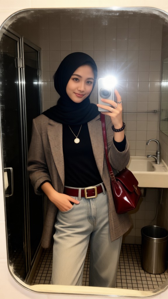 Selfie with flash image