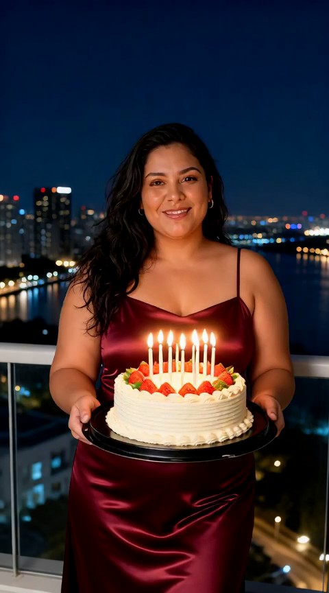 Blowing Out Birthday Candles and Fireworks image