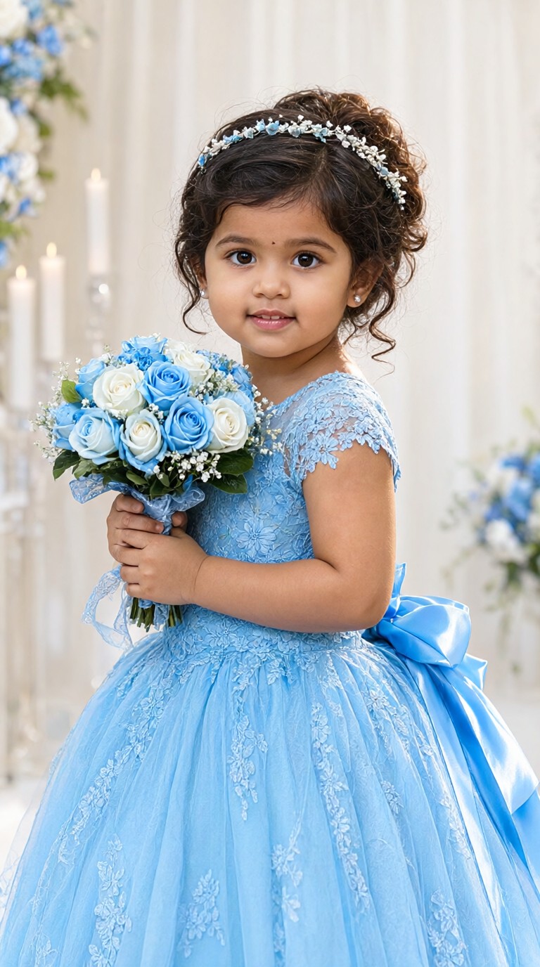 Little Girl with Multicoloured Butterflies image