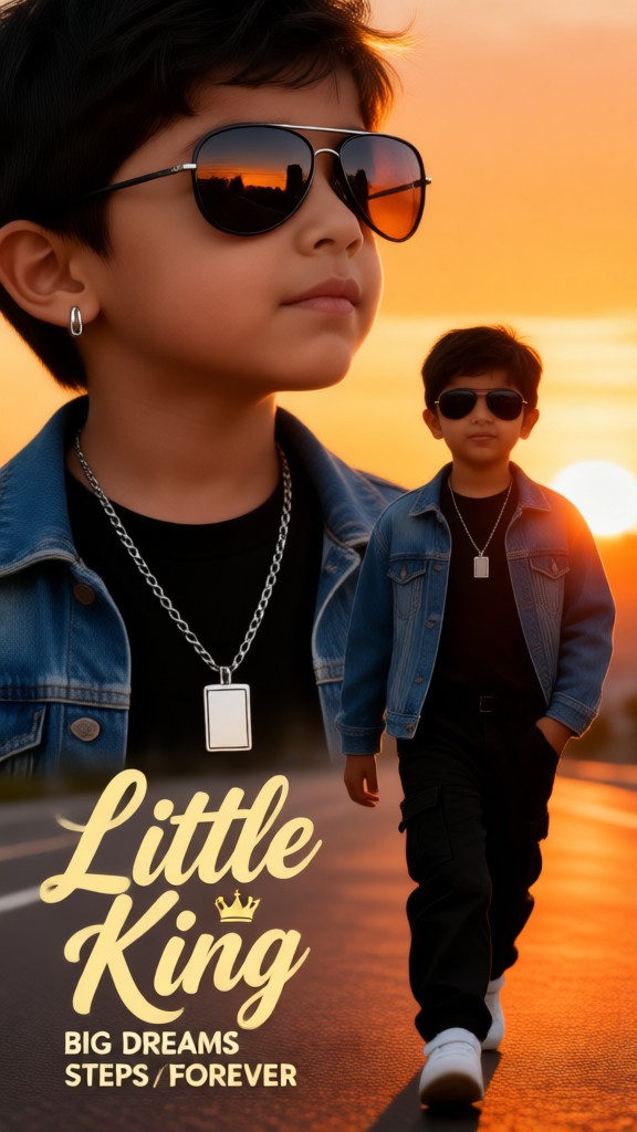 Portraits of Children at Sunset image